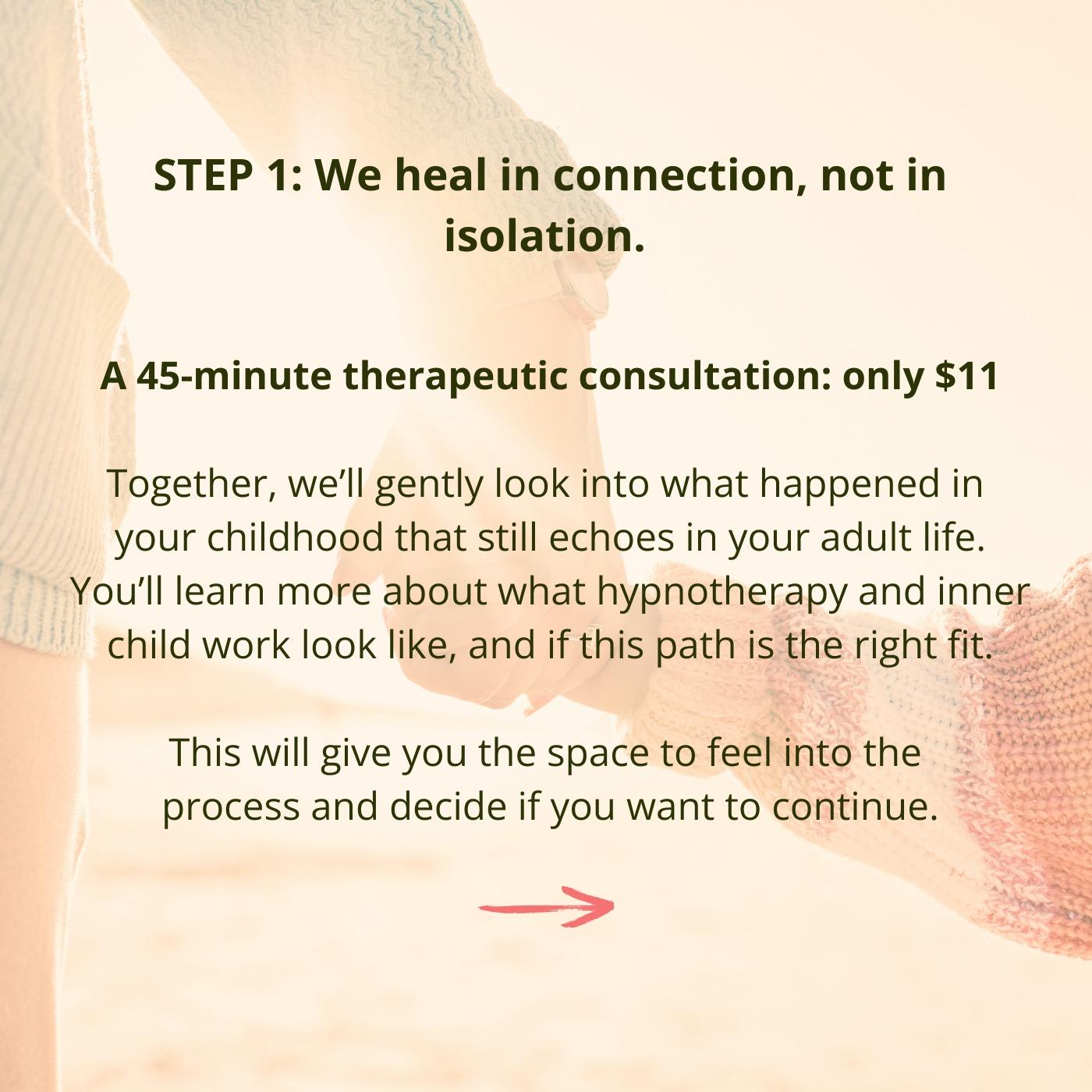 Step 1: "We heal in connection, not in isolation". Tell Me Your Story